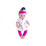 Interaktívna bábika v lekárskom oblečení s príslušenstvom ružová